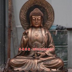 銅佛像，三寶佛銅雕