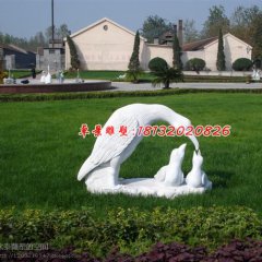 喂食石雕，公園動(dòng)物石雕，景觀石雕