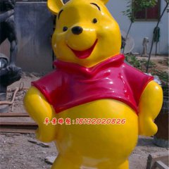 玻璃鋼維尼熊雕塑，卡通雕塑