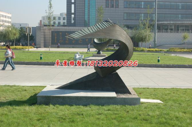 銅書雕塑,校園景觀銅雕 (2)