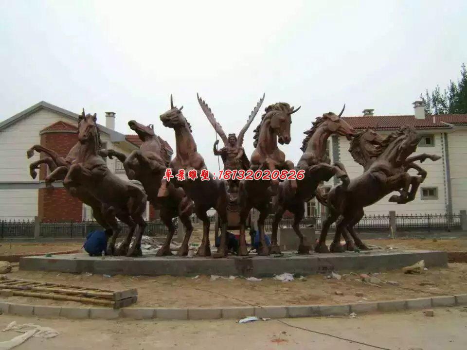 阿波羅戰(zhàn)車銅雕,廣場景觀雕塑