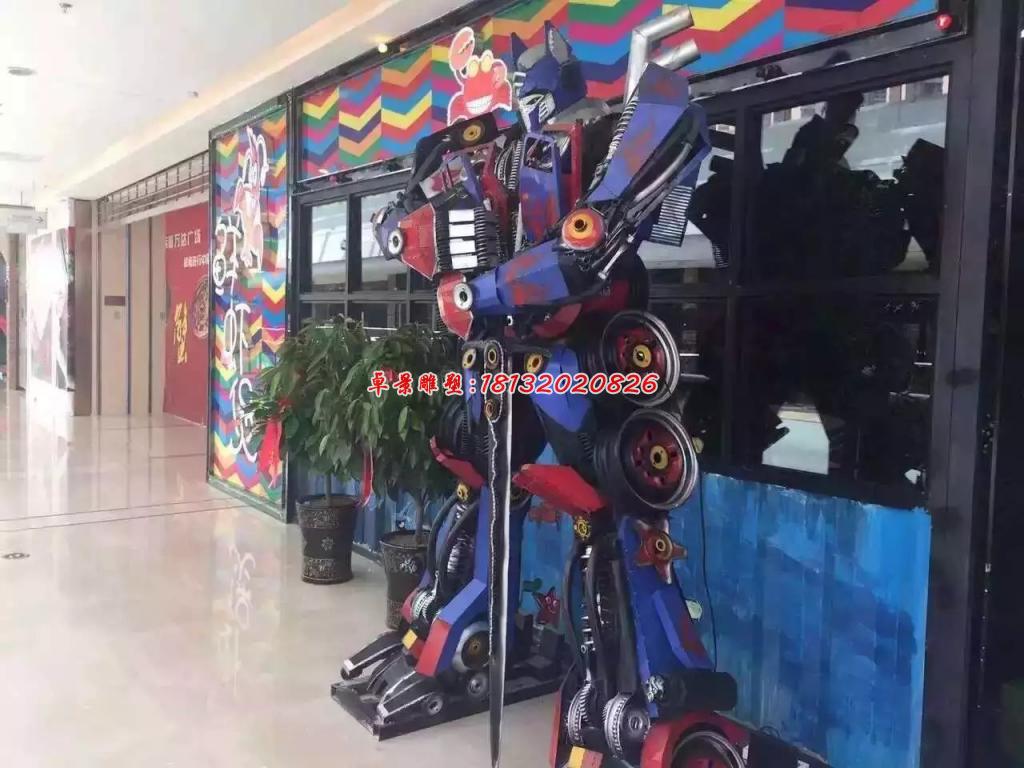 變形金剛雕塑，玻璃鋼仿真雕塑 (1)