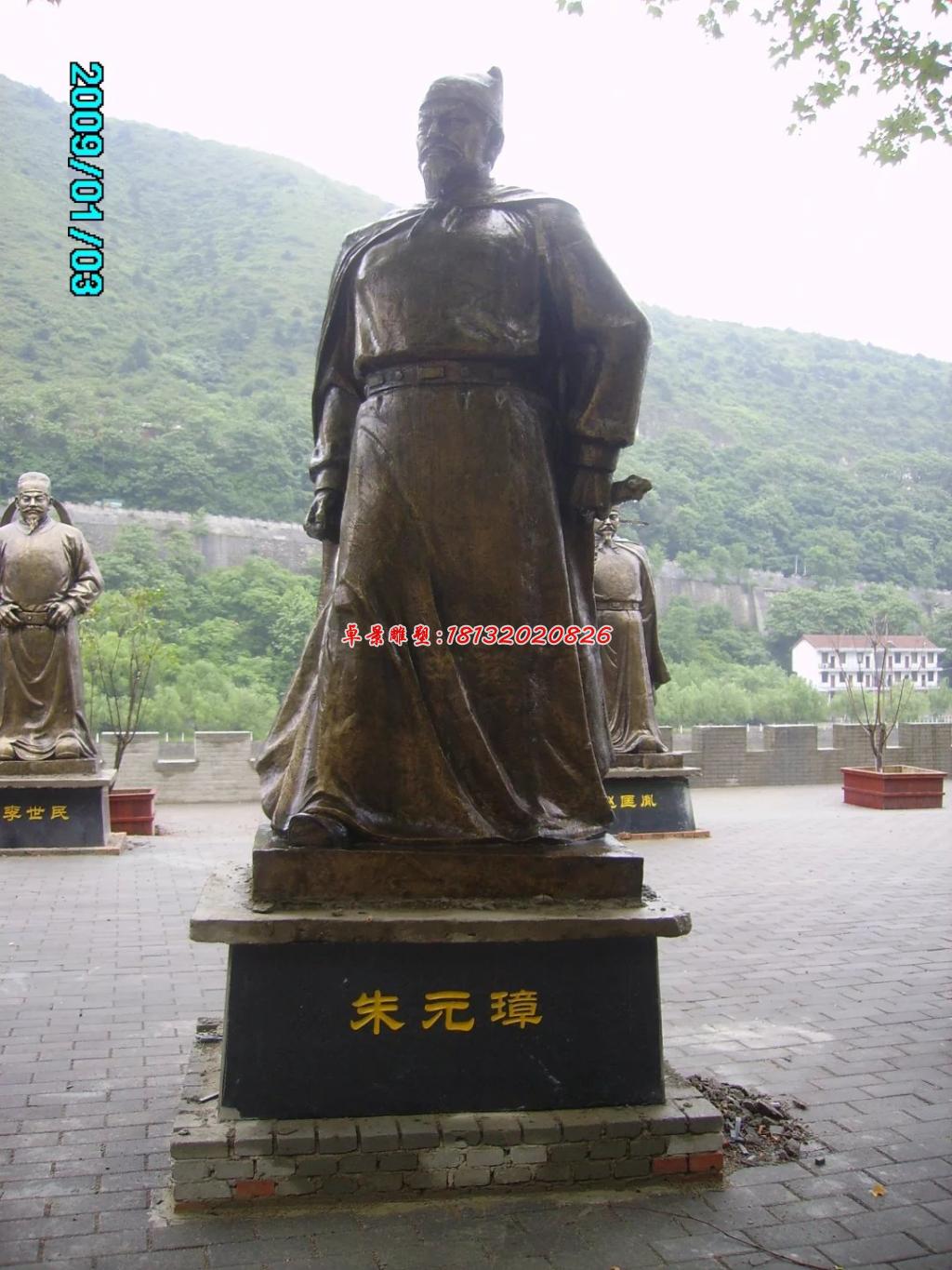 朱元璋銅雕，名人銅雕