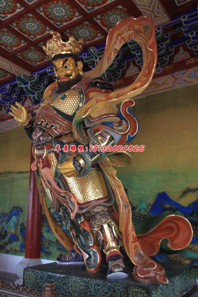 玻璃鋼四大天王雕，玻璃鋼彩繪神仙雕塑 (2)