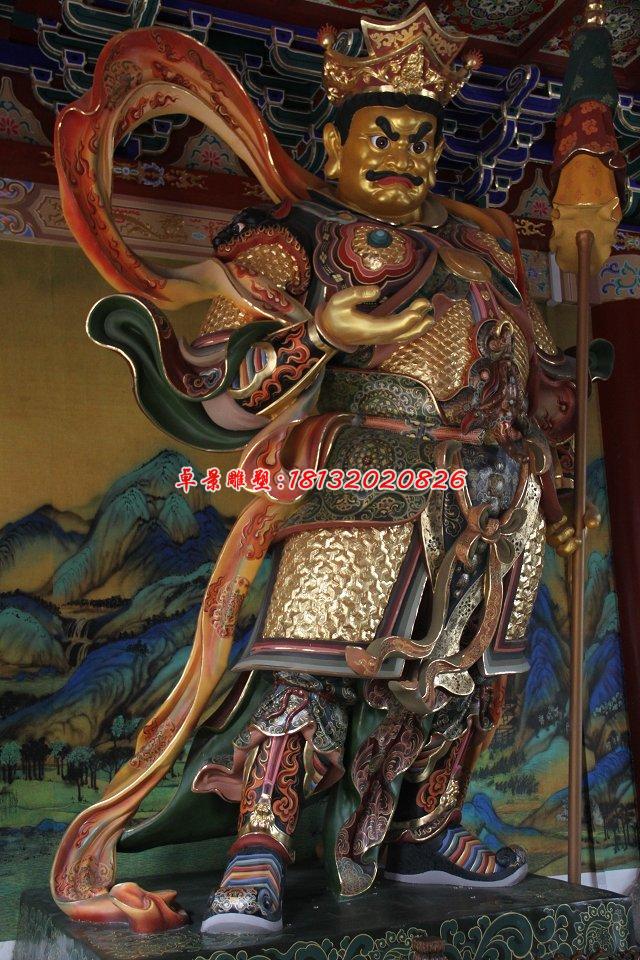 玻璃鋼四大天王雕，玻璃鋼彩繪神仙雕塑 (3)