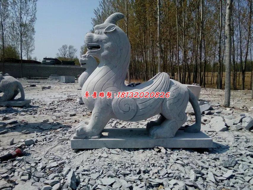 獨(dú)角獸石雕，法院門(mén)口石雕