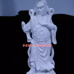 關(guān)公石雕，漢白玉關(guān)公石雕