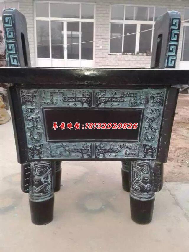 青銅鼎,鑄銅方鼎雕塑