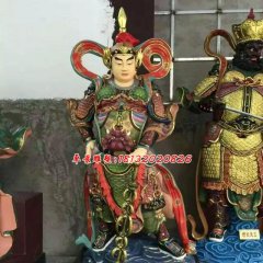 玻璃鋼韋陀雕塑，玻璃鋼彩繪韋陀雕塑