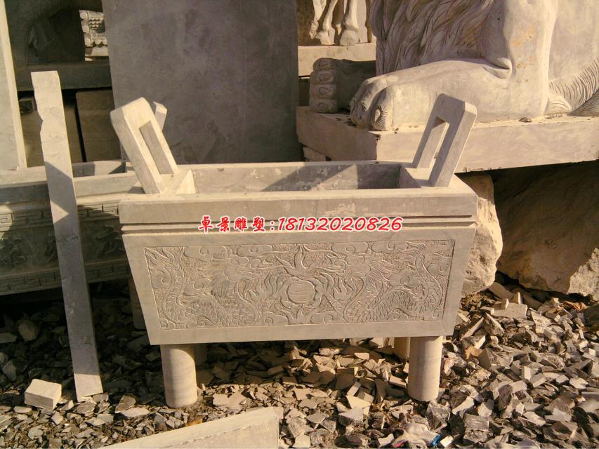 石雕鼎，石雕香爐，寺廟石香爐 (2)