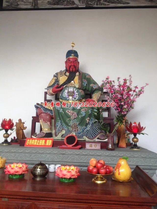 玻璃鋼關(guān)公雕塑，紅臉關(guān)二爺?shù)袼? />
                    <div   id=