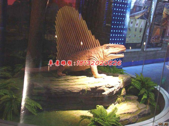 玻璃鋼蜥蜴雕塑，玻璃鋼動物雕塑