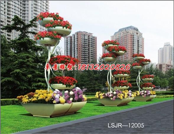 玻璃鋼花盆雕塑，玻璃鋼花架雕塑 (1)