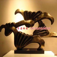玻璃鋼抽象雕塑，玻璃鋼仿銅雕塑