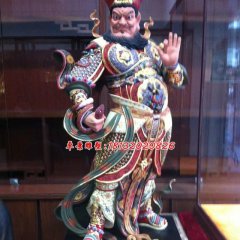 玻璃鋼廣目天王雕塑，玻璃鋼彩繪雕塑