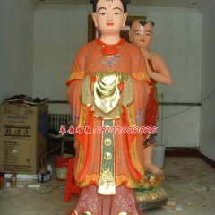 玻璃鋼彩繪龍女雕塑，玻璃鋼彩繪雕塑