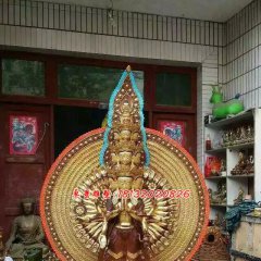 千手觀音銅雕，寺廟銅佛像