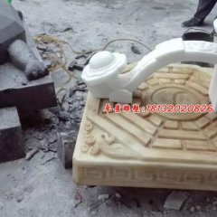如意石雕，漢白玉如意雕塑