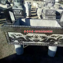 石雕鼎，石雕香爐，寺廟香爐雕塑