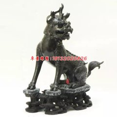 麒麟石雕，黑石麒麟雕塑