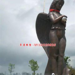 帶翅膀小女孩銅雕，廣場人物銅雕