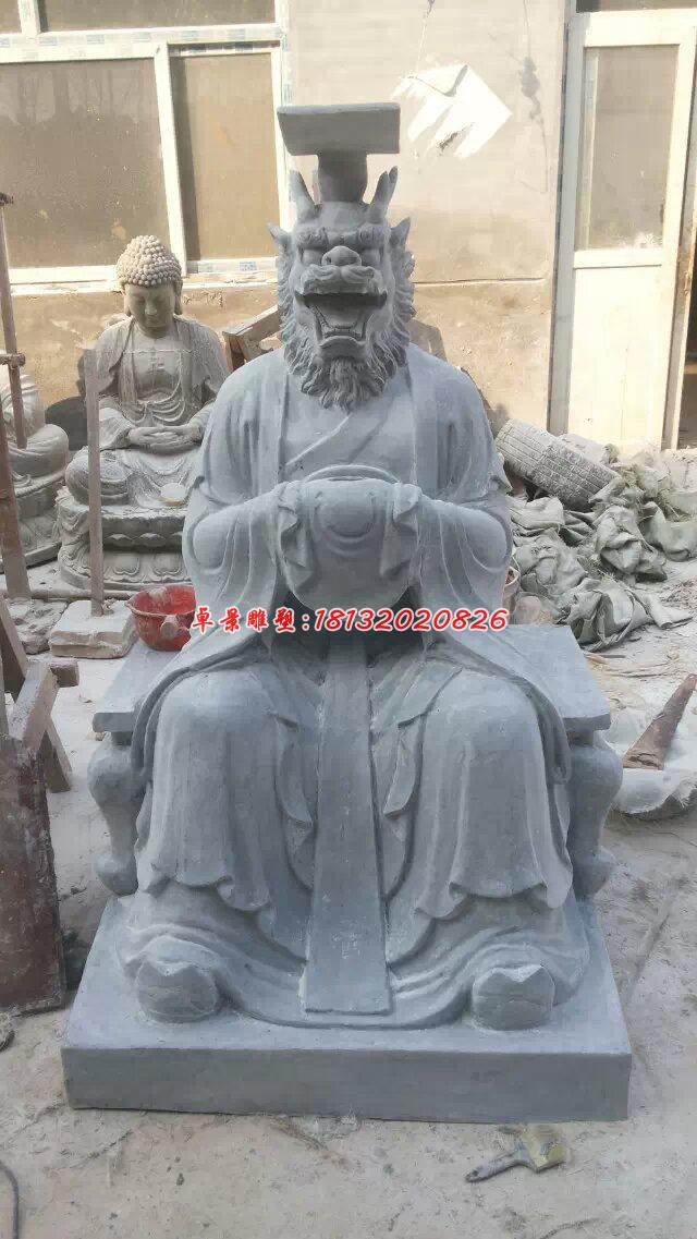 龍王石雕，大理石龍王雕塑