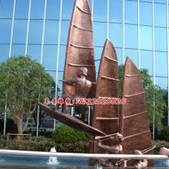 帆船銅雕，廣場帆船景觀銅雕