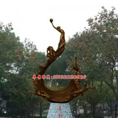 善動銅雕，廣場景觀銅雕