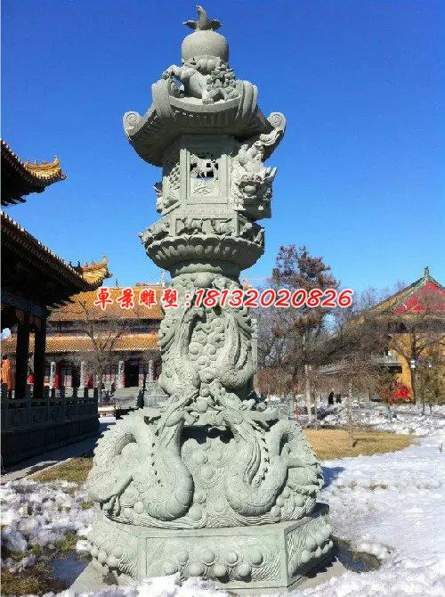 大理石燈雕塑，寺廟石雕燈 (4)