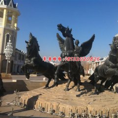 阿波羅戰(zhàn)車雕塑，小區(qū)景觀銅雕