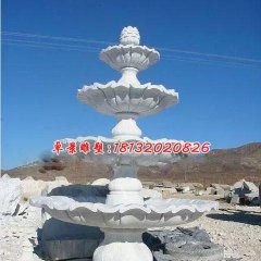 漢白玉跌水盆石雕 ，跌水盆噴泉雕塑