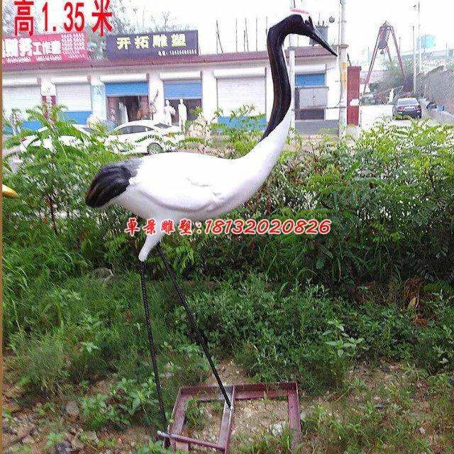 仿真動物雕塑,玻璃鋼丹頂鶴雕塑 (2)