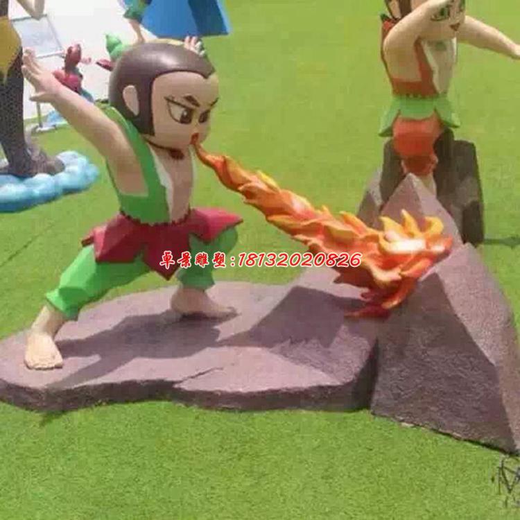 玻璃鋼葫蘆娃雕塑，玻璃鋼動畫人物雕塑 (3)
