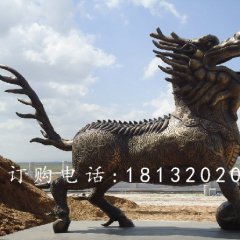 麒麟銅雕，廣場麒麟銅雕