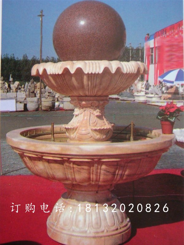 風(fēng)水球,大晚霞紅風(fēng)水球雕塑 (1)