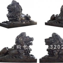 西洋獅銅雕，紫銅西洋獅雕塑