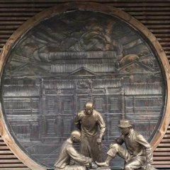 修腳銅雕，廣場景觀銅雕，小品銅雕