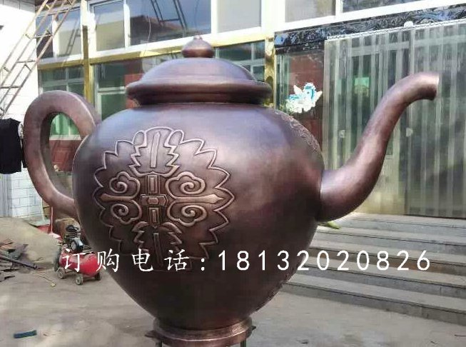 銅水壺，鑄銅水壺雕塑 (2)
