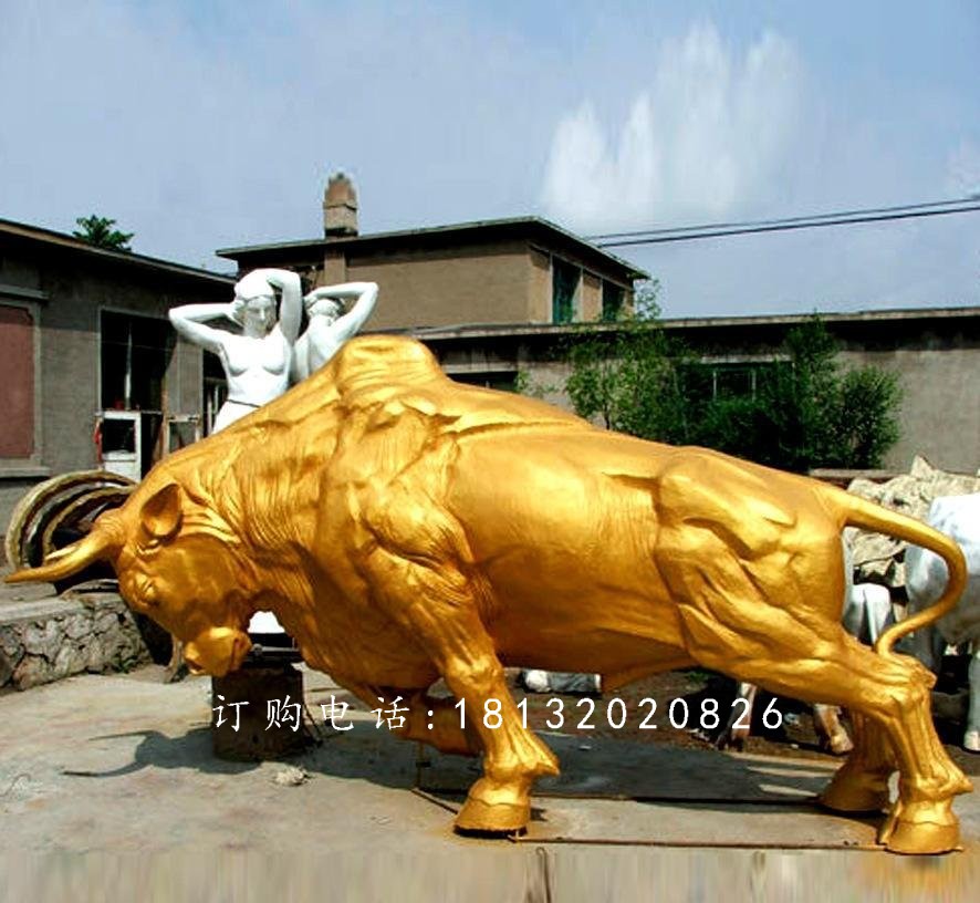 銅牛雕塑，廣場銅雕牛雕塑
