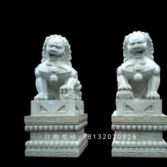 漢白玉石雕，石雕獅子雕塑