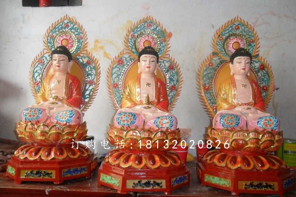 玻璃鋼東方三圣雕塑，玻璃鋼東方三圣