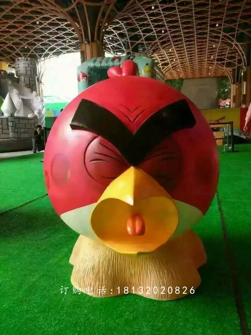 玻璃鋼卡通小鳥(niǎo)雕塑憤怒的小鳥(niǎo)雕塑 (4)