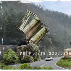不銹鋼竹簡雕塑，不銹鋼地方雕塑
