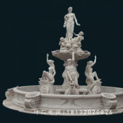 西方石雕噴泉，廣場(chǎng)石雕