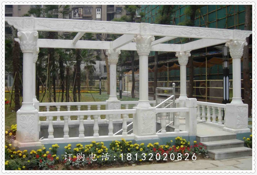 石雕走廊，公園景觀雕塑 (1)