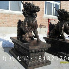 麒麟銅雕，古代神獸銅雕