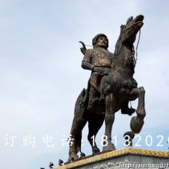 銅雕人物騎馬，廣場(chǎng)景觀雕塑