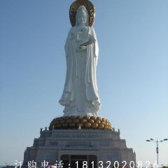 觀音菩薩石雕，三面觀音菩薩石雕，大型觀音菩薩石雕