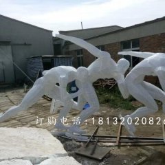 玻璃鋼滑冰雕塑，仿真滑冰雕塑
