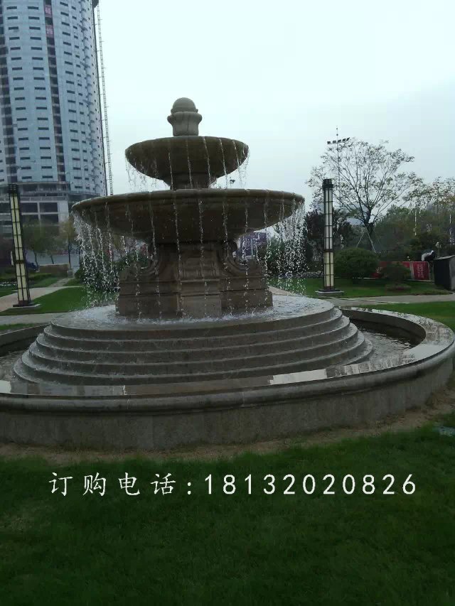 噴泉石雕，小區(qū)歐式石噴泉